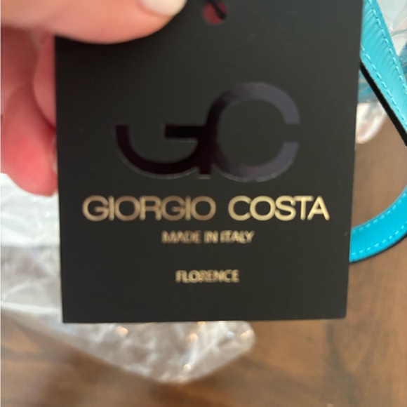 Giorgio Costa Teal Tote Bag NWT (MSRP $390) Yours $50 - Picture 2 of 7